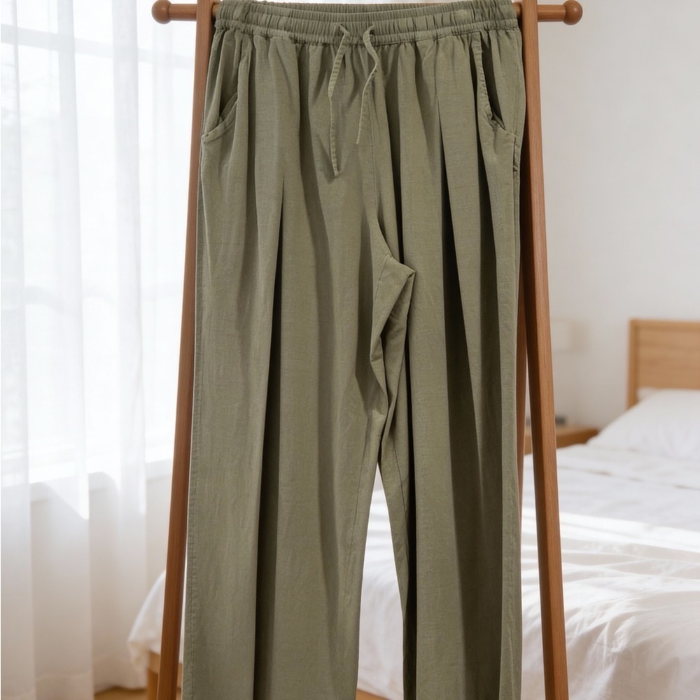Women's Olive Wide Leg Pants